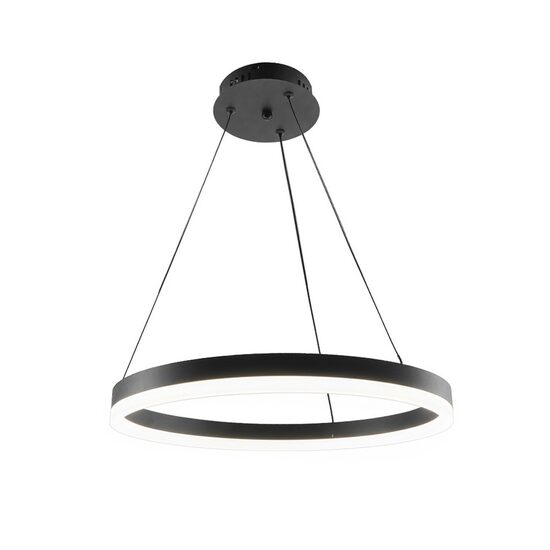 Lustra led 70 W, 3CCT, dimabil, Telecomanda, 4900 lm, Negru, 80x100 cm