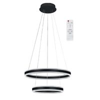 Pendul led 176 W, 12320 lm, 175-265V, Negru, IP20, 120 x 80 cm, 3CCT, dimabil, telecomanda