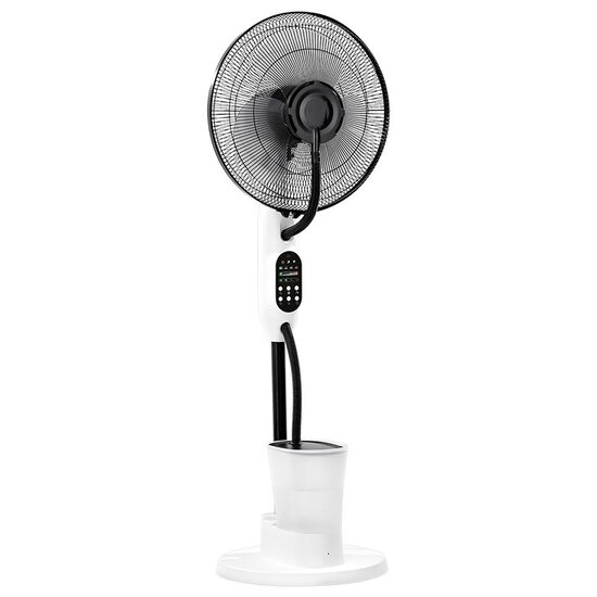 Ventilator cu picior si pulverizare apa, 3 x viteze, 57 dB, 75 W, Telecomanda, Diametrul elicei 36 cm