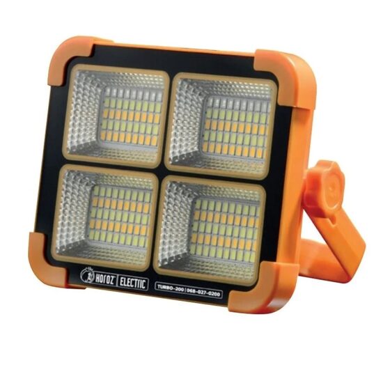 Proiector solar portabil Turbo-200W, 1466 lm, IP44, incarcare solara sau de la retea, 4 moduri de iluminat
