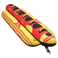 Banana gonflabila pentru sporturi acvatice, max 385 kg, portocaliu/galben, 5 x persoane