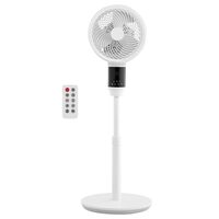 Ventilator cu picior, 9 x Viteze, Oscilatie, Temporizator 24H, Inaltime reglabila, 33 W, Telecomanda, Alb