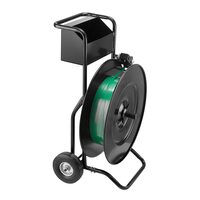 Dispozitiv carucior pentru banda de ambalare Otel/PE, 2 x roti, max 50 kg, miez 40 cm/20 cm