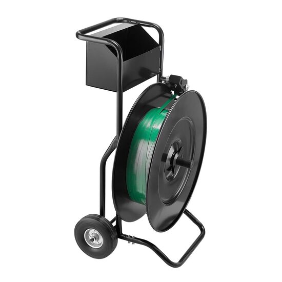 Dispozitiv carucior pentru banda de ambalare Otel/PE, 2 x roti, max 50 kg, miez 40 cm/20 cm