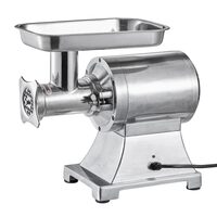 Masina profesionala de tocat carne, 750 W, 2 x site, 3 x Accesoriu carnati, Inox, Motor fara perii, 4.2 kg/min