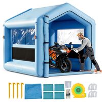 Cabina de vopsit gonflabila, dimensiune 3 x 2.5 x 2.5 m, 1 x suflanta 550 W, Impermeabila, PVC, sistem filtrare