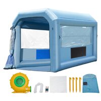 Cabina de vopsit gonflabila, dimensiune 4 x 3 x 2.75 m, 1 x suflanta 750 W, Impermeabila, PVC, sistem filtrare