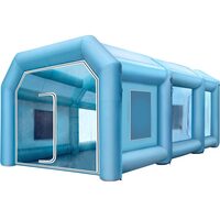 Cabina de vopsit gonflabila, dimensiune 10 x 5 x 3.5 m, 2 x suflanta 370/1100 W, Impermeabila, PVC, sistem filtrare