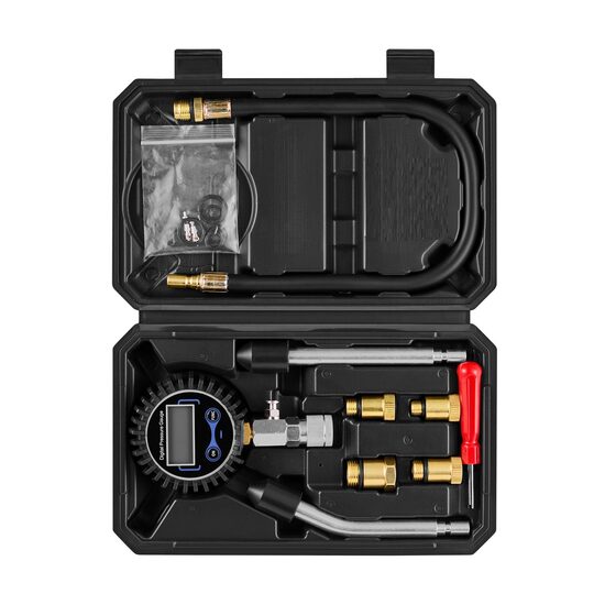 Tester compresie cilindri motor, manometru cu interval de presiune de 10-200 PSI, 4 x adaptoare