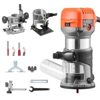 Masina de frezat 710 W, 6 x viteza variabila, 13000-33000 rpm, Adancime max baza inclinata 35 mm