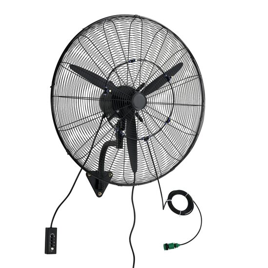 Ventilator oscilant de perete, Functie pulverizare, IP44, Industrial, diametru 760 mm, Metal, 115 W, 3 viteze