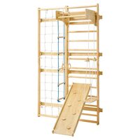 Structura de catarat multifunctionala 8 in 1, fixare pe perete, max 100 kg, Inaltime 2400 mm, latime 1500 mm, Lemn masiv