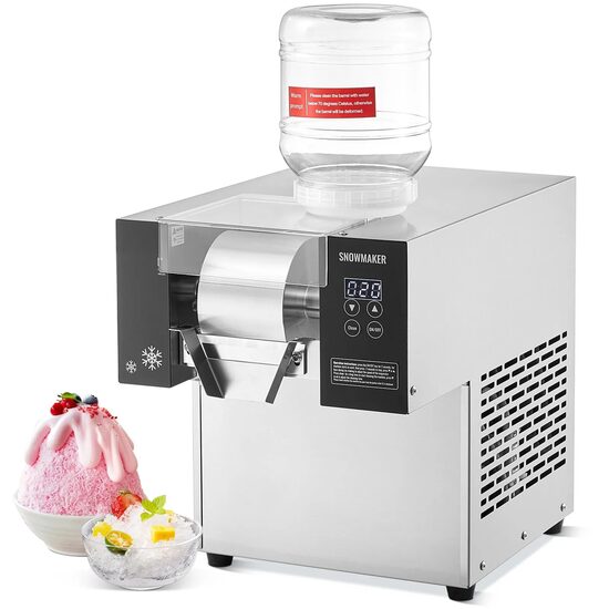 Masina profesionala de facut fulgi de zapada, Capacitate 170 kg/zi, 700 W, Rezervor 3 l, Otel inoxidabil