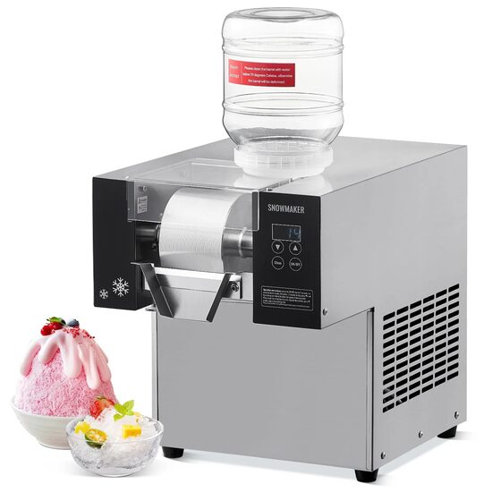 Masina profesionala de facut fulgi de zapada, Capacitate 80 kg/zi, 360 W, Rezervor 3 l, Otel inoxidabil