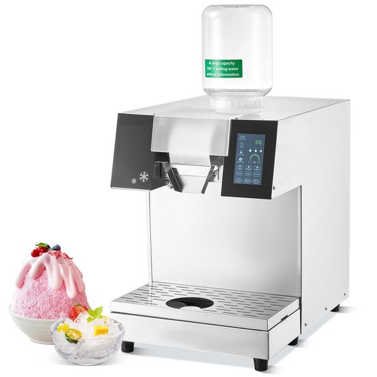 Masina profesionala de facut fulgi de zapada, Capacitate 180 kg/zi, 500 W, Rezervor 4 l, Otel inoxidabil