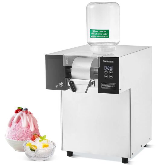 Masina profesionala de facut fulgi de zapada, Capacitate 175 kg/zi, 800 W, Rezervor 4 l, Otel inoxidabil, Racire cu lichid
