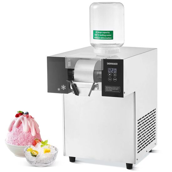 Masina profesionala de facut fulgi de zapada, Capacitate 180 kg/zi, 700 W, Rezervor 4 l, Otel inoxidabil, Racire cu aer