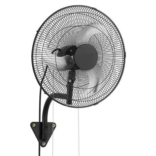Ventilator oscilant de perete, diametru 457 mm, Metal, 59 W, 3 viteze, unghi de rotatie reglabil