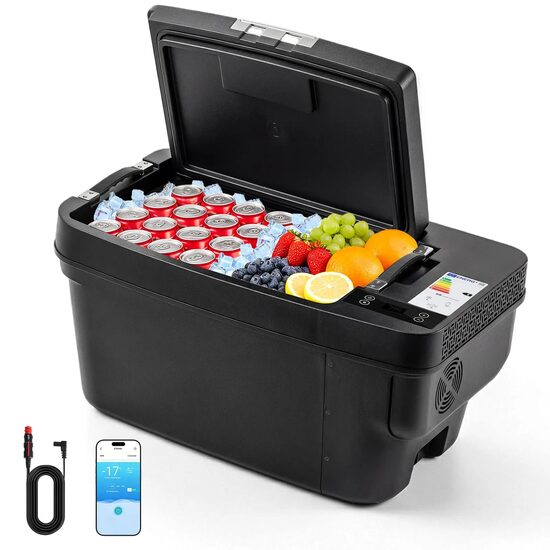 Cutie frigorifica auto, 12V/24V DC, -22℃ pana la 10℃, Capacitate 35 l, Control prin aplicatie