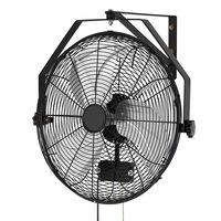 Ventilator oscilant de perete, IP44, diametru 450 mm, Metal, 80 W, 3 viteze, unghi de rotatie reglabil