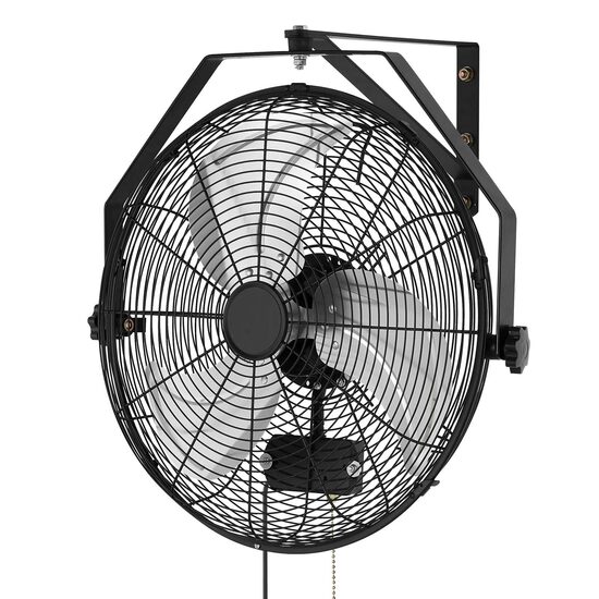 Ventilator oscilant de perete, IP44, diametru 450 mm, Metal, 80 W, 3 viteze, unghi de rotatie reglabil