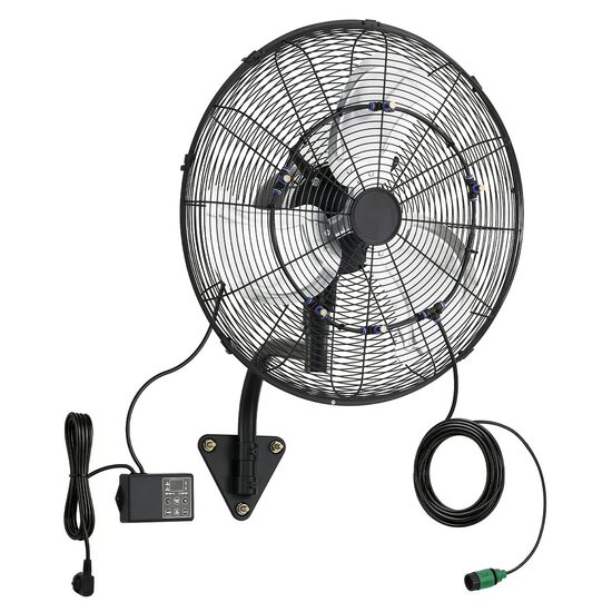 Ventilator de perete, 505 mm, Oscilant, Temporizator, IP44, 3 viteze, 95 W, 65 dB, Functie de pulverizare apa