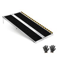 Rampa pliabila si portabila din aluminiu, suprafata aderenta, Capacitate max 360 kg, Dimensiune 1520 x 745 x 60 mm