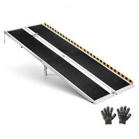 Rampa pliabila si portabila din aluminiu, suprafata aderenta, Capacitate max 360 kg, Dimensiune 2440 x 745 x 105 mm