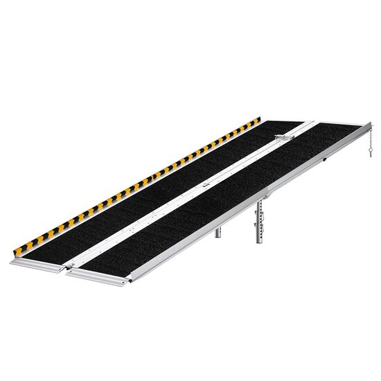 Rampa pliabila si portabila din aluminiu, suprafata aderenta, Capacitate max 360 kg, Dimensiune 2135 x 750 x 50.8 mm