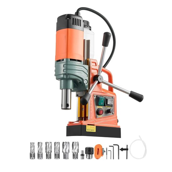 Masina de gaurit magnetica 1450 W, diametru max gaurire 50 mm, 0-850 rpm, 6 x burghie, 10 x viteze