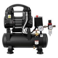 Compresor de aer fara ulei, Portabil, 0.75 kW, 71 l/min, 6.2 Bar, presiune max 8 Bar, Rezervor 6 l