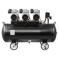 Compresor de aer fara ulei, Portabil, 3 kW, 198 l/min, 6.2 Bar, presiune max 8 Bar, Rezervor 100 l