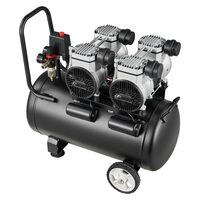 Compresor de aer fara ulei, Portabil, 3 kW, 255 l/min, 6.2 Bar, presiune max 8 Bar, Rezervor 50 l