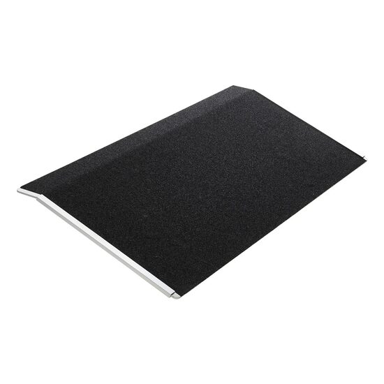 Rampa mobila de prag, Aluminiu, 810 x 390 mm, capacitate max 180 kg, Negru, Antiderapanta