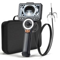 Camera endoscop cu ecran articulat 360°, Zoom 8X, ecran IPS HD de 4.5", lentilă ultra subțire 3.9 mm, IP67, cablu 1.5 m