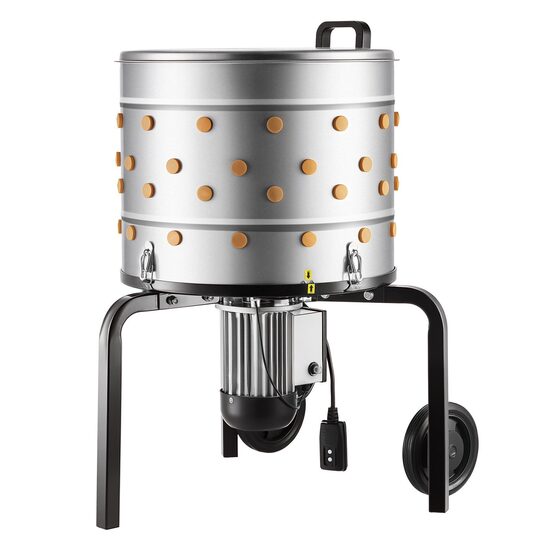Deplumator pasari, 900 W, 230 rpm, 98 x degete moi, Diametru tambur 500 mm, Capacitate de procesare 2 pui pe ciclu
