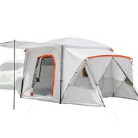 Cort camping pentru SUV, 5-9 persoane, 3 sezoane, 3.96 x 3.05 m, PU2000 mm, geamuri ventilate