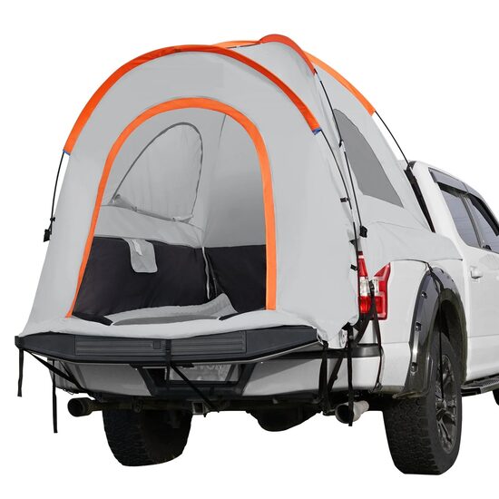 Cort camping pentru camioneta pick-up, 2-3 persoane, 200 x 165 x 170 cm, PU2000 mm, ferestre, strat dublu