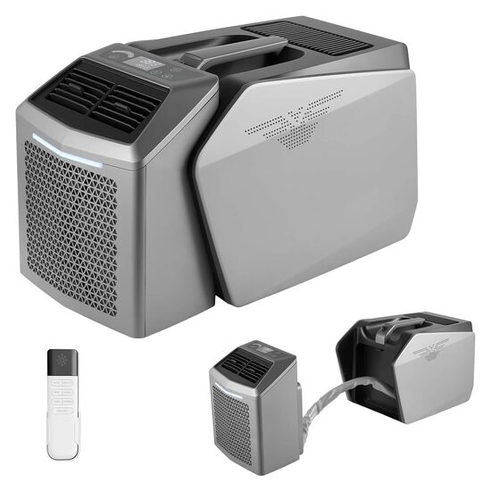 Aparat de aer conditionat Portabil, pentru camping, 4850 BTU, Telecomanda, control tactil, 16–32°C, 58 dB, 220-240 V, 50 / 60 Hz