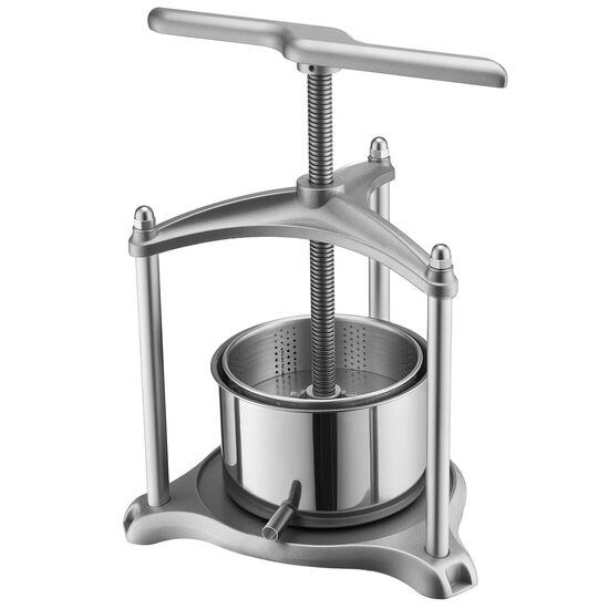 Presa manuala pentru struguri/fructe moi, Inox, Volum 3 l