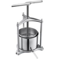 Presa manuala pentru struguri/fructe moi, Inox, Volum 6 l