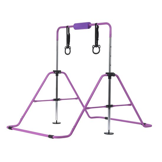 Bara gimnastica pliabila pentru copii, max 63 kg, Inaltime reglabila 914-1321 mm, Violet