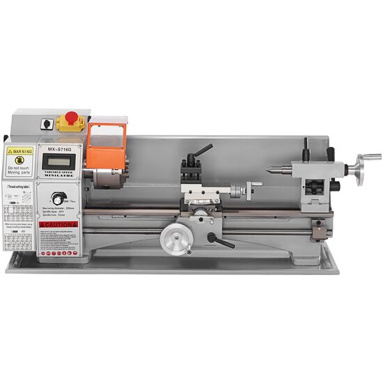 Mini Strung profesional pentru prelucrare metal, 800 W, viteza variabila 150-2500 rpm, mandrina cu 3 falci