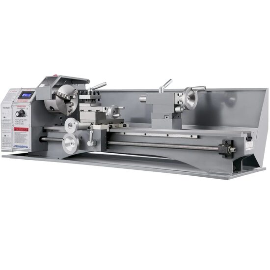Mini Strung profesional pentru prelucrare metal, 1100 W, viteza variabila 50-2500 rpm, mandrina cu 3 falci, Distanța dintre centre 750 mm