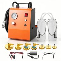 Aparat aerisire frana, manometru si pompa aer incorporate, electric 220 V, 0.6-3 Bar, 7 x adaptoare cilindru