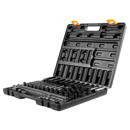 Set 43 piese tubulare de impact, prindere 1/2 inch, metric 9-30 mm
