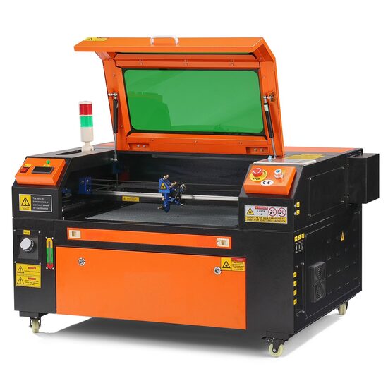 Masina de gravat cu laser, 60 W, zona lucru 41 x 61 cm, Compatibilă cu LightBurn, CorelDRAW, AutoCAD, Windows, Mac OS, Linux
