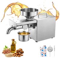 Presa electrica pentru ulei, la cald 50 ℃-300 ℃, Inox, capacitate 3.75 kg/h, putere 750 W