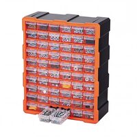 Organizator accesorii cu 60 sertare, Plastic, 38x16x47 cm