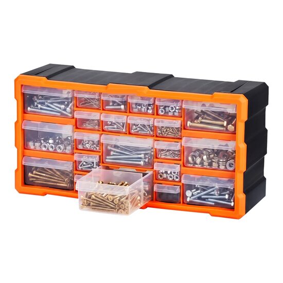 Organizator accesorii cu 22 sertare, Plastic, 49.5x16x25.5 cm